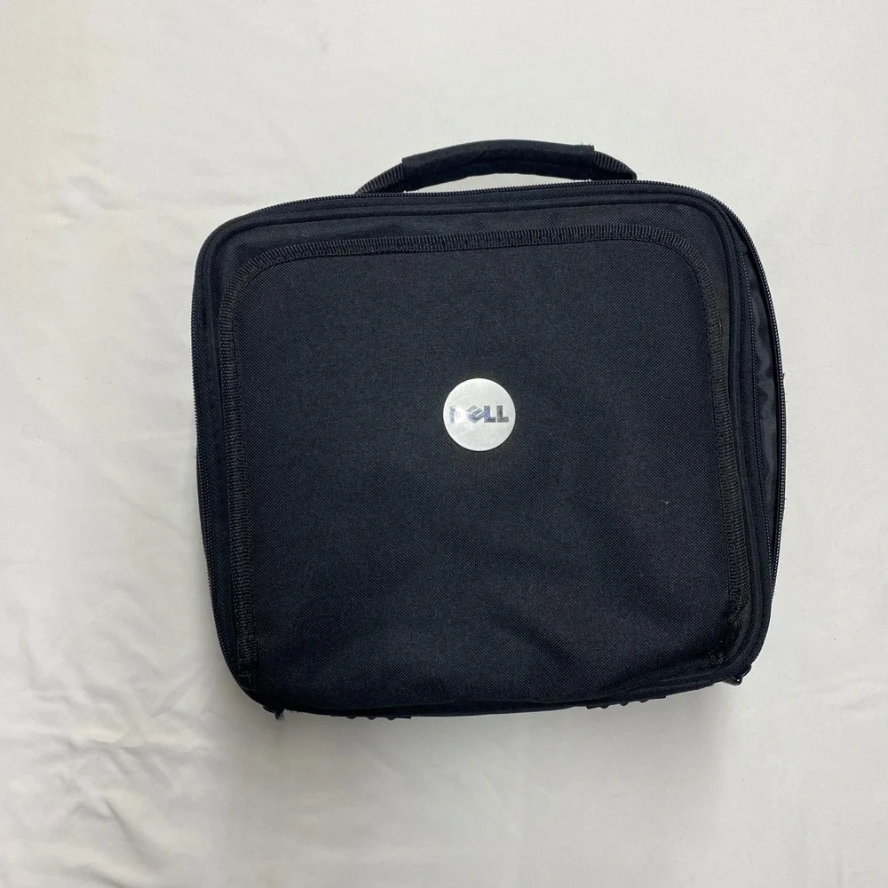 Dell Black Padded Projector Carrying Case Nylon Travel Bag with Divider 10x11x5
